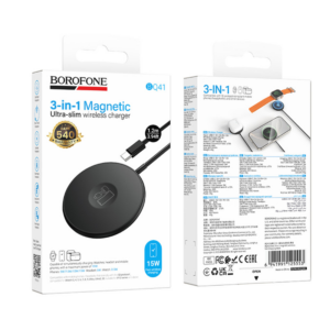 BOROFONE BQ41 Glory 3-in-1 (Watch, Phone, & Airpods) magnetic wireless fast charging