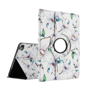White Flower Fancy Tablet Case 360° Rotating – Samsung