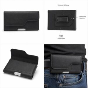 Black Magnetic Horizontal Belt Pouch – Universal Medium (5.5”)
