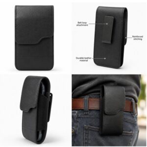 Black Magnetic Vertical Belt Pouch – Universal Small (5”)