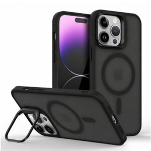 Black Magsafe Case with Camera Stand - iPhone