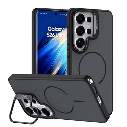 Black Matte Finish Magsafe Case With Camera Stand – Samsung