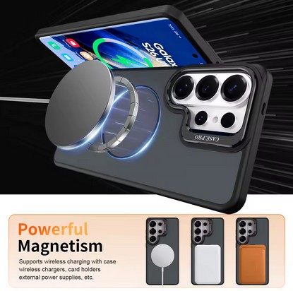 Black Matte Finish Magsafe Case With Camera Stand - Samsung - Image 4