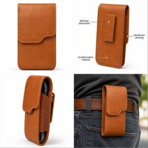 Brown Magnetic Vertical Belt Pouch – Universal Small (5”) (Copy)