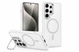 White Magsafe Case with Camera Stand - Samsung