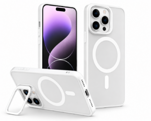 White Magsafe Case with Camera Stand - iPhone