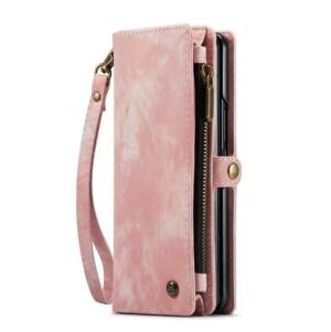 Rose Gold Detachable Zipper Wallet Case – Samsung