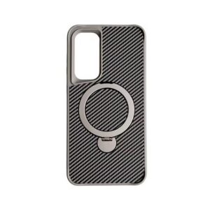 Silver Magsafe Ring stand carbon fiber case – Samsung