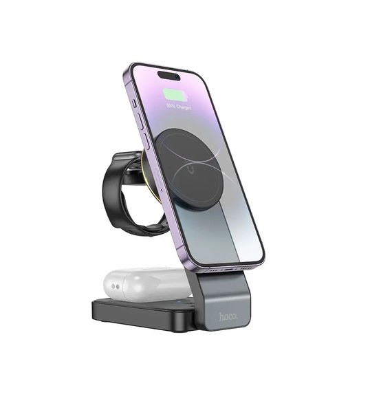 HOCO CQ3 MOTORCYCLE 3-IN-1 MAGNETIC WIRELESS FAST CHARGER - Image 2