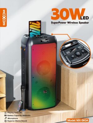 MOXOM 30W LED WIRELESS SPEAKER MX-SK54