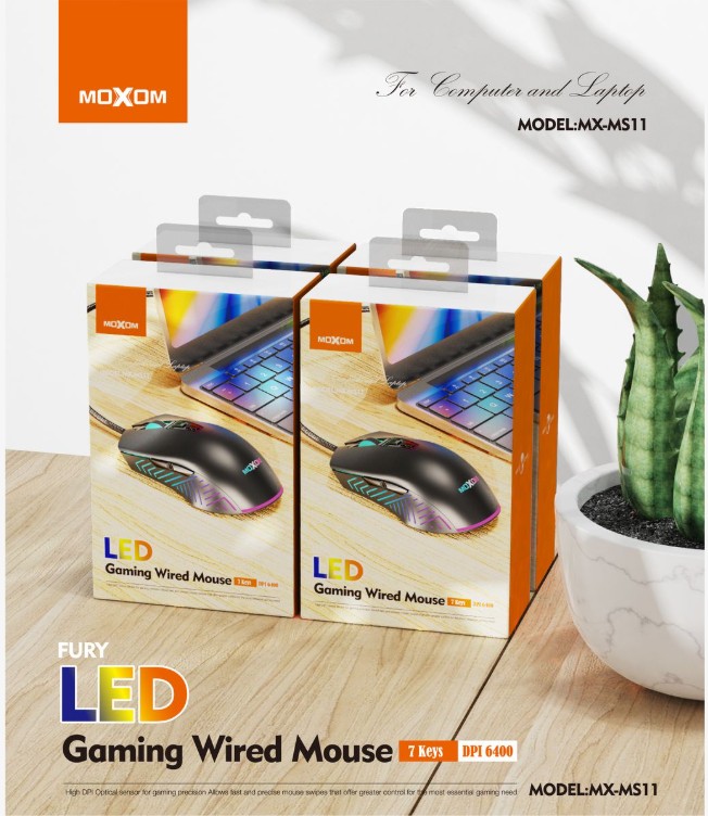 MOXOM LED GAMING WIRED MOUSE MX-MS11 - Image 2