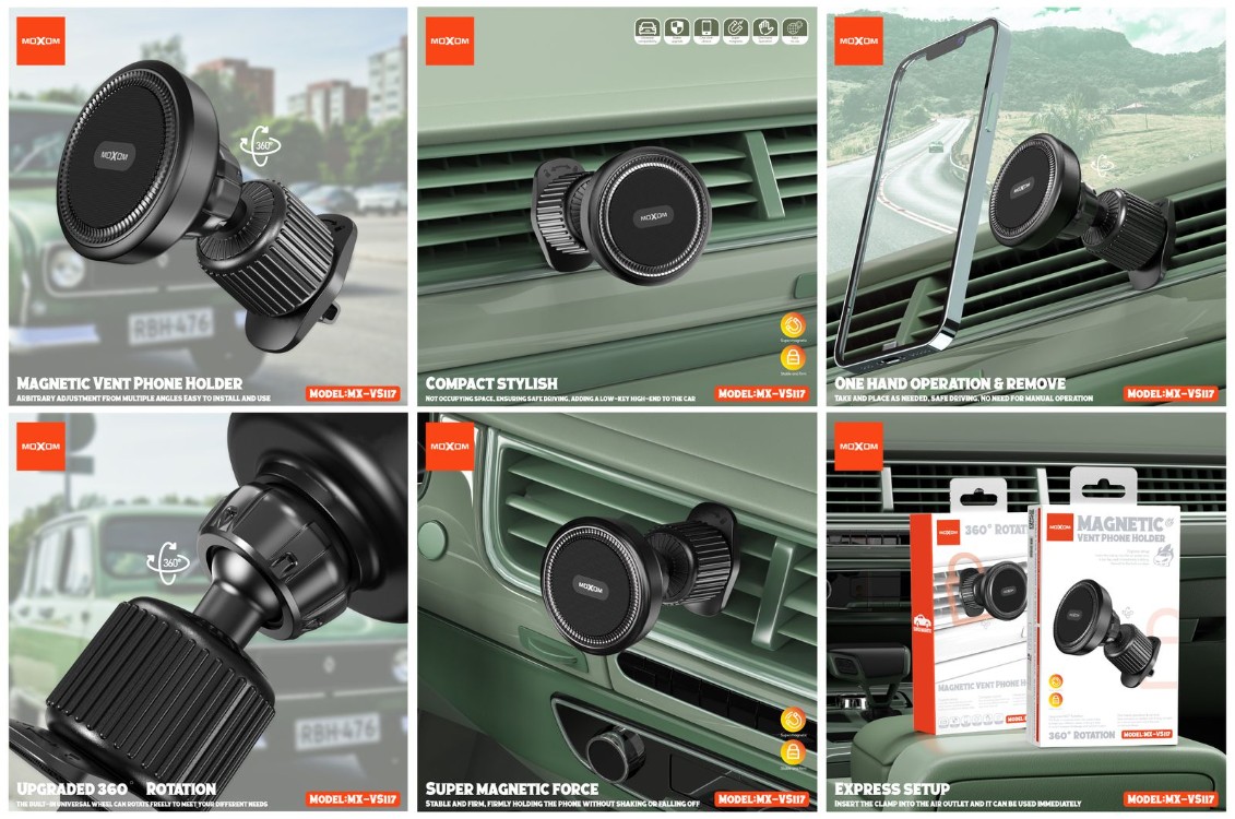 MOXOM MAGNETIC VENT PHONE HOLDER MX-VS117 - Image 3