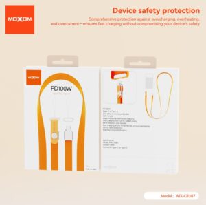 MOXOM PD100W WOVEN DATA CABLE TYPE-C TO TYPE-C MX-CB387