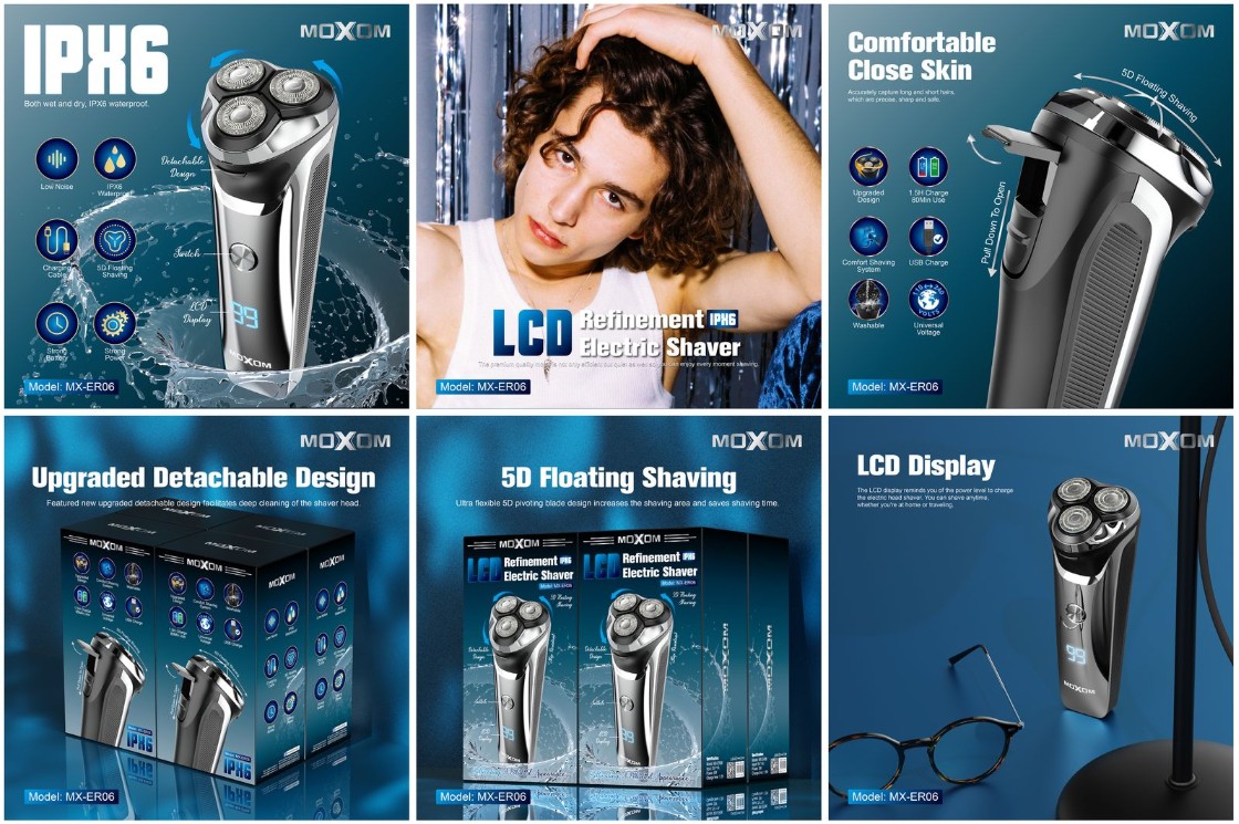 MOXOM REFINEMENT LCD ELECTRIC SHAVER MX-ER06 - Image 3