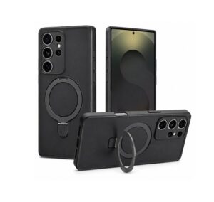 Black Magsafe Ring Stand Case- Samsung