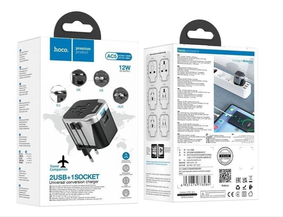 HOCO AC35 ULTRA-THIN UNIVERSAL CONVERSION CHARGER