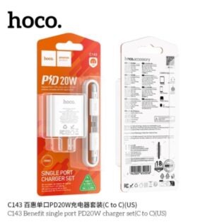 HOCO PD20W CHARGER TYPE-C TO TYPE-C US C143