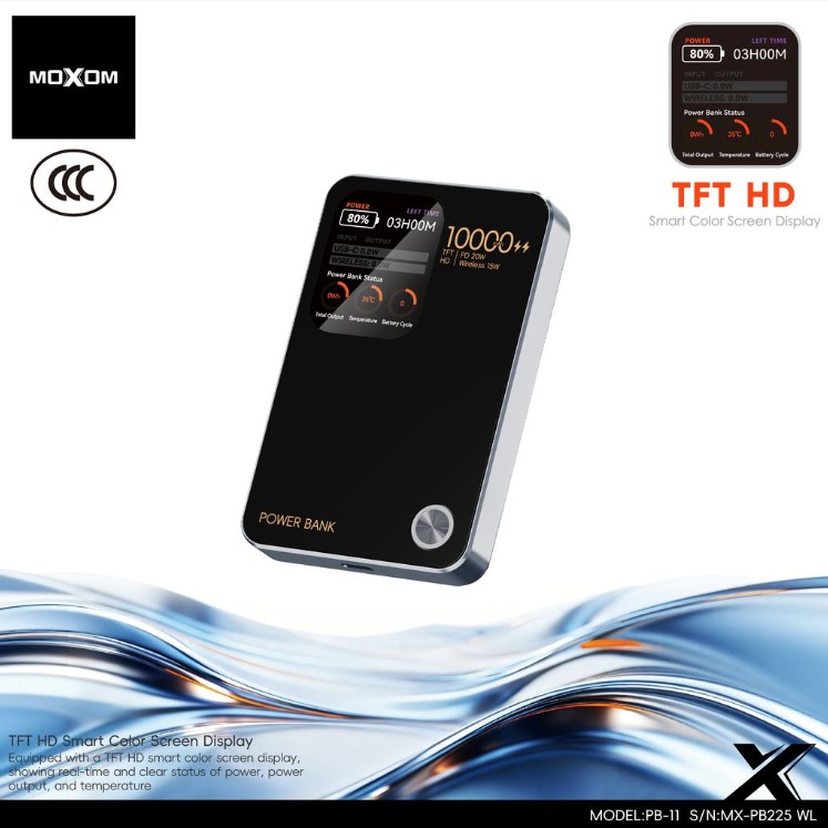 MOXOM 10000MAH WIRELESS POWER BANK MX-PB225 WL - Image 2