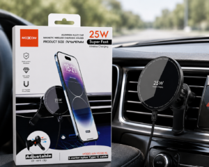 MOXOM 25W MAGNETIC WIRELESS CAR CHARGER MX-VS198
