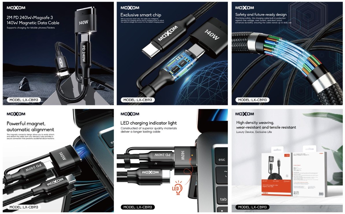 MOXOM 2M PD240W MAGSAFE CABLE LX-CB913 - Image 3