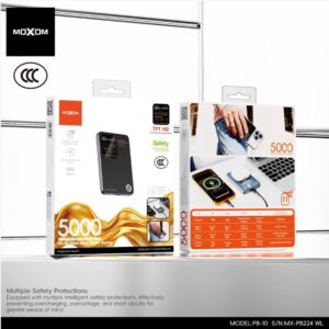MOXOM 5000MAH WIRELESS POWER BANK MX-PB224 WL