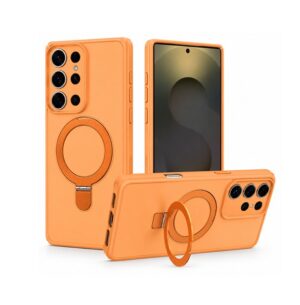 Orange Magsafe Ring Stand Case- Samsung