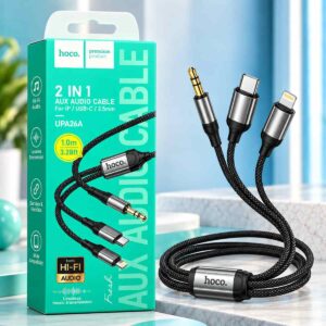 HOCO UPA26A TYPE-C+IP LIGHT 2-IN-1 DIGITAL AUDIO CONVERSION CABLE
