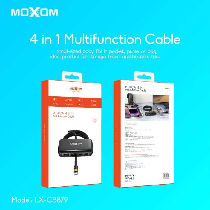 MOXOM LX-CB879 4-IN-1 PD100W CABLE 1.5M - Image 2