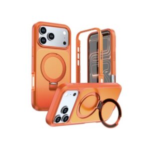 ORANGE HARD MAGSAFE RING STAND CASE - iPhone