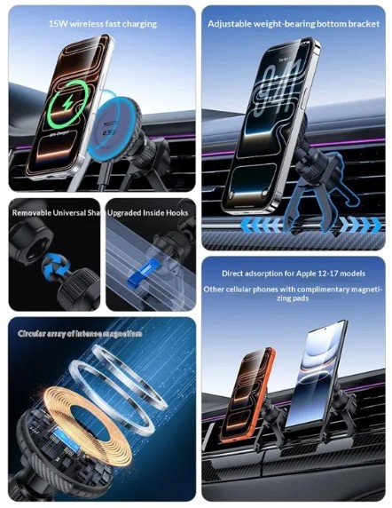 YESIDO C319 15W MAGSAFE WIRELESS CHARGING PHONE HOLDER - Image 3