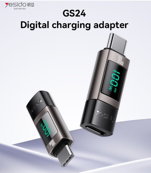 YESIDO GS24 C TO C 100W DIGITAL ADAPTER