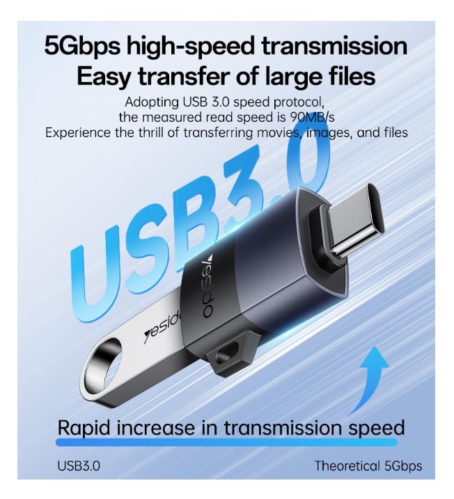 YESIDO GS31 OTG USB A TO TYPE C ADAPTER - Image 2