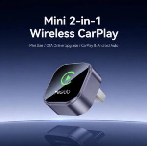YESIDO KM31 2 IN 1 WIRELESS CARPLAY FOR CARPLAY+ANDROID AUTO