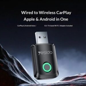 YESIDO KM32 2 IN 1 WIRELESS CARPLAY FOR CARPLAY+ANDROID AUTO